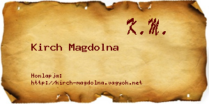 Kirch Magdolna névjegykártya